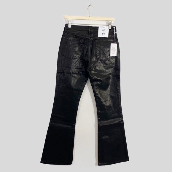 Anthropologie‎ 3X1 NYC Farrah Coated High Rise Bell Bottom Flare Jeans Italy - Picture 12 of 15
